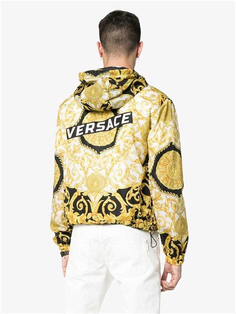 Versace Baroque Print Hooded Jacket on SALE 